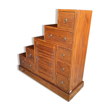 Through staircase furniture in mahogany