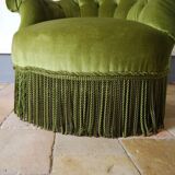 Chair padded green toad