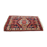 Carpet Turkey 1980. Large nomadic vintage carpet with large geometric decorations 135x250cm