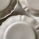 8 Sarreguemines ivory plates to gadroons 20cm