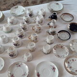 Lot of 23 coffee cups and saucers Old Fine Porcelain