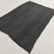 Tapis Kilim doux anthracite gris grande surface pour chambre, 147x205 cm