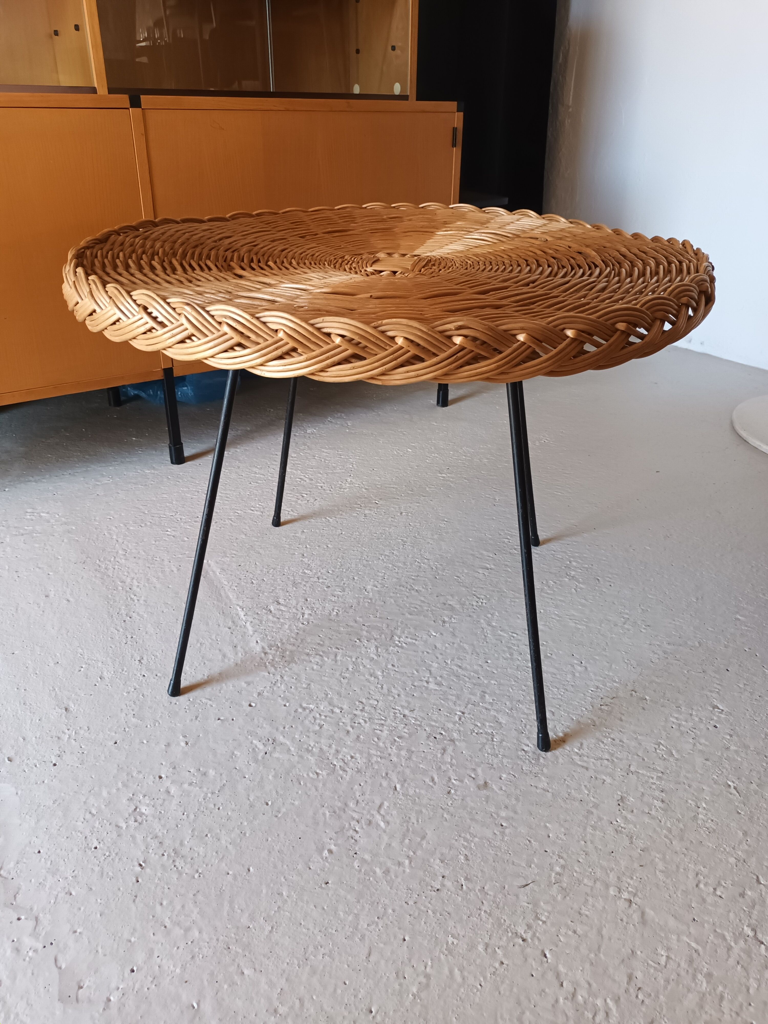 Vintage wicker coffee table