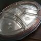 Silver-plated metal appetizer serving tray