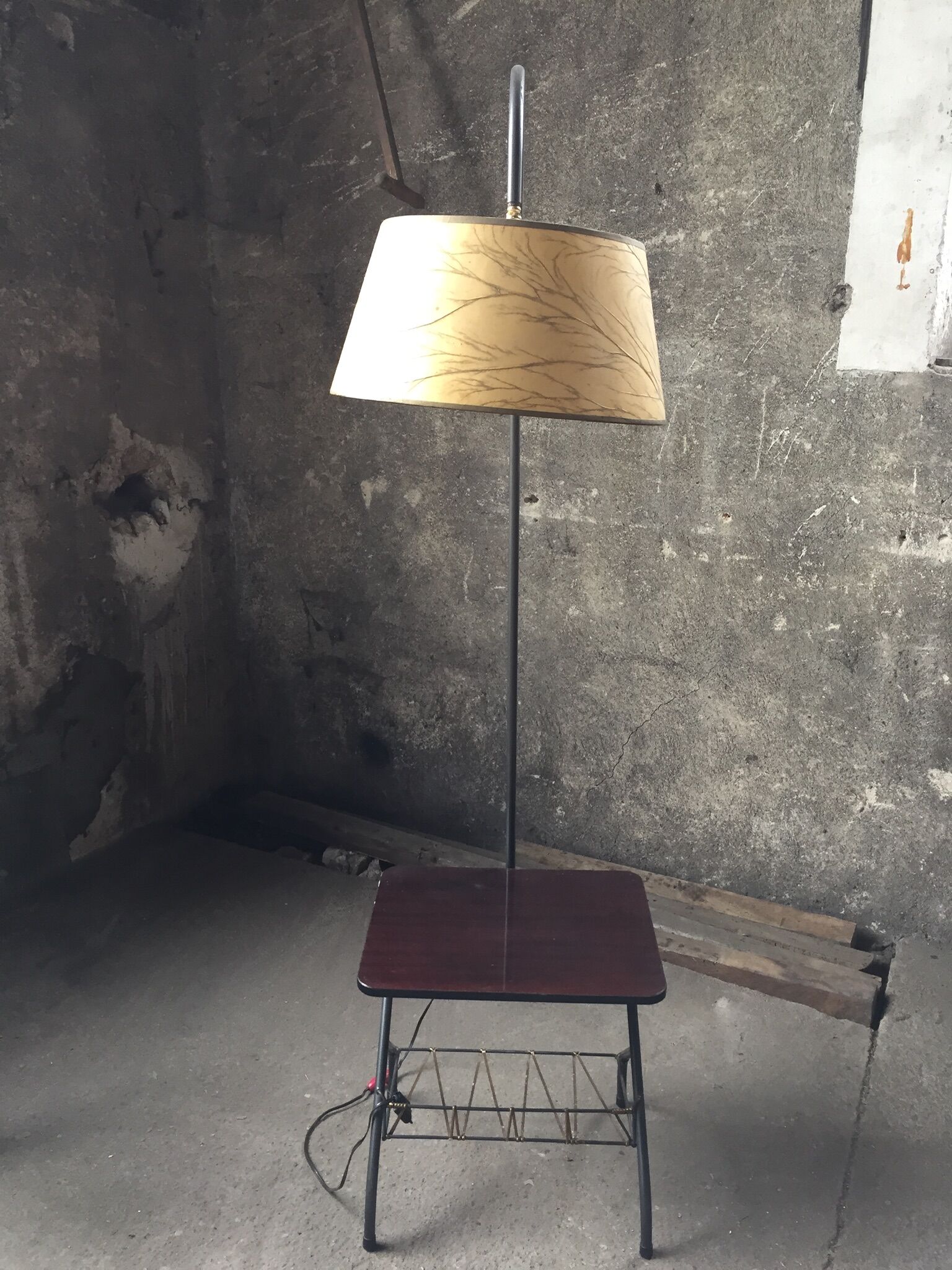 Vintage magazine floor and door lamp