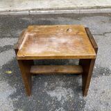 Scandinavian solid wood stool 1950