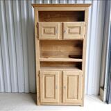 Solid oak display cabinet
