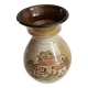 Ceramic vase with Village pattern signed by Jean Paulet - vintage