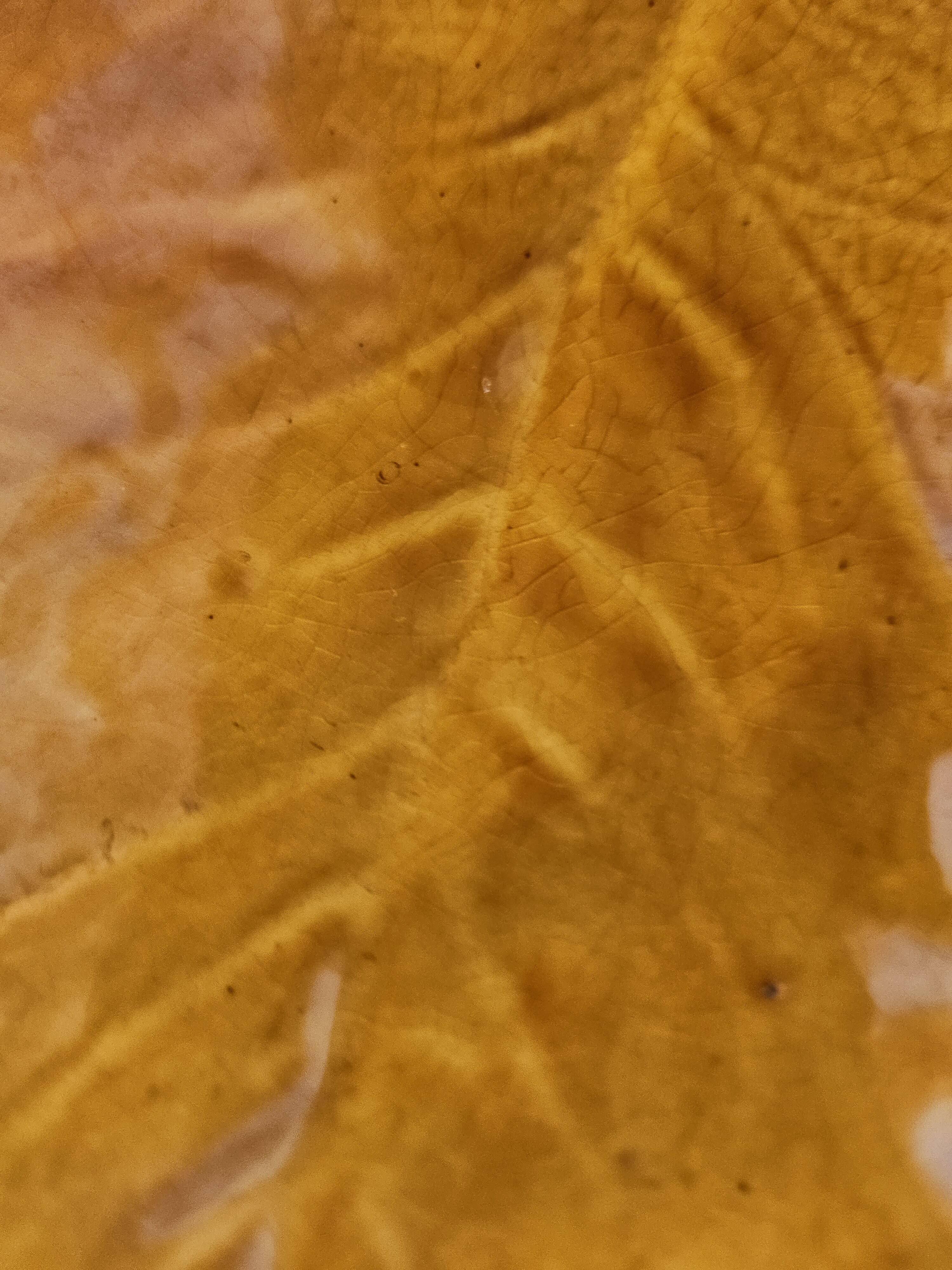 Glazed ceramic bowl amber — Atelier Cérenne, Vallauris (1950s)