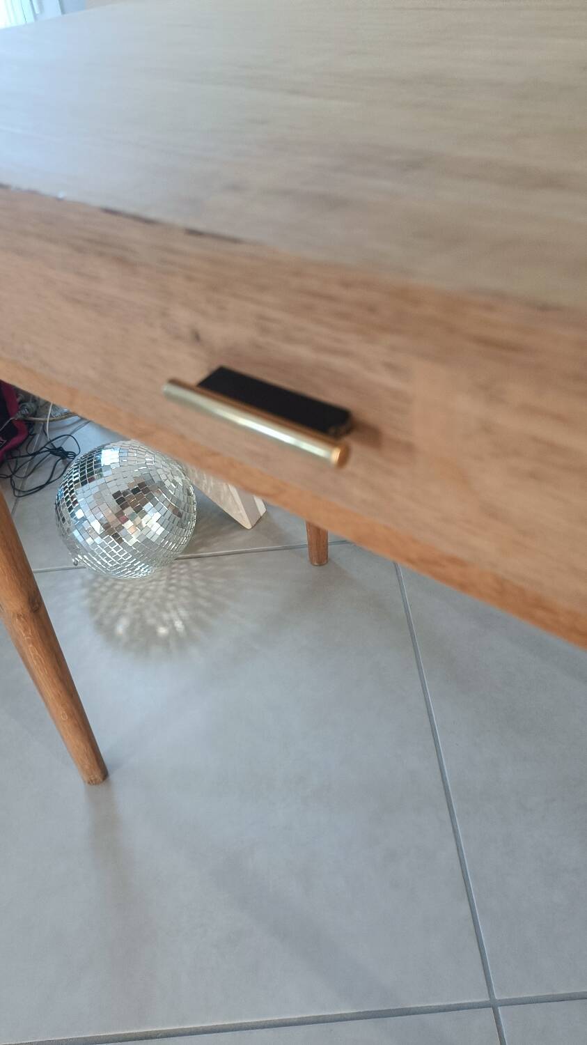 Raw wood desk, 1960s