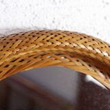Vintage wicker mirror