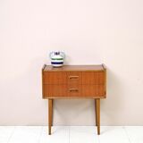 Teak nightstand with two drawers