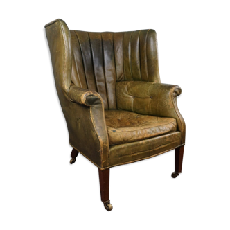 Weathered Wingback bookcase chair