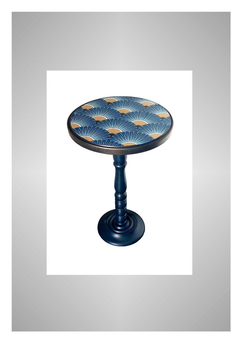 Vintage pedestal table restyled