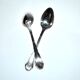 Ercuis set of 2 Trianon silver-plated dessert spoons with crossed ribbon, 15 cm