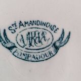 4 Saint Amandinoise dessert plates Pompadour collection