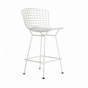 Tabouret de bar en fil métallique Harry Bertoia 428 de White Knoll Original