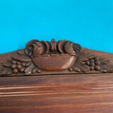 Antique carved solid wood buffet mirror, late 19th century.