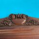 Antique carved solid wood buffet mirror, late 19th century.