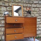 Seventies asymmetrical chest of drawers
