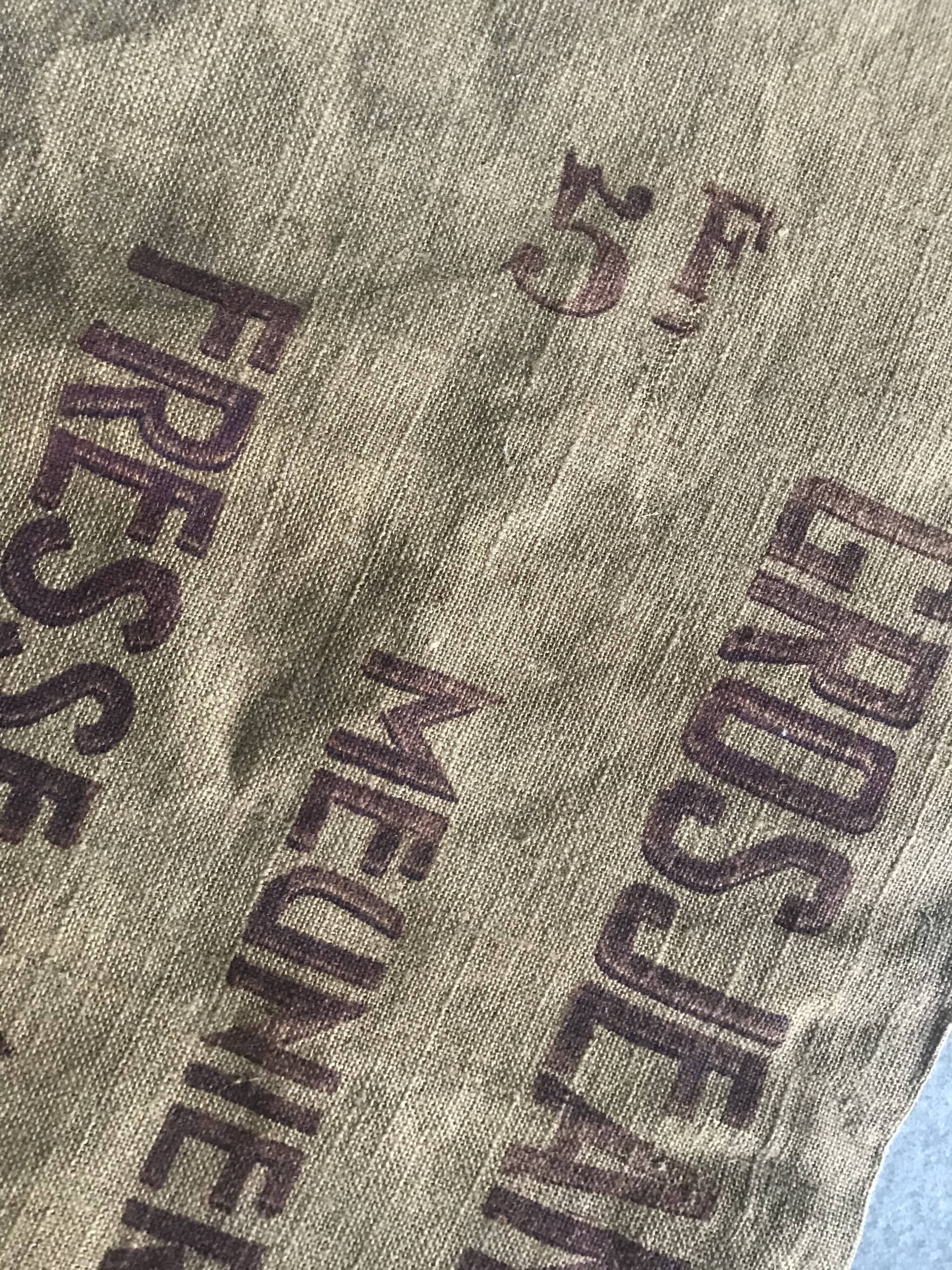 "Meunier Grosjean" burlap bag