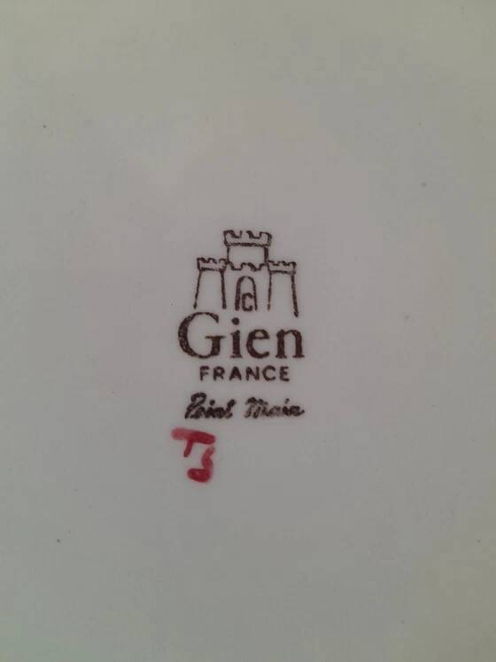 Gien Earthenware Trivet, Peony