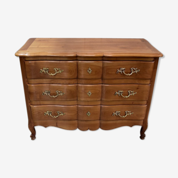 Dresser in merisier blond, Louis XV style mid-20th