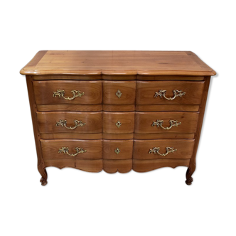 Dresser in merisier blond, Louis XV style mid-20th