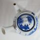 small Chinese or Japanese blue and white porcelain teapot early 20th century