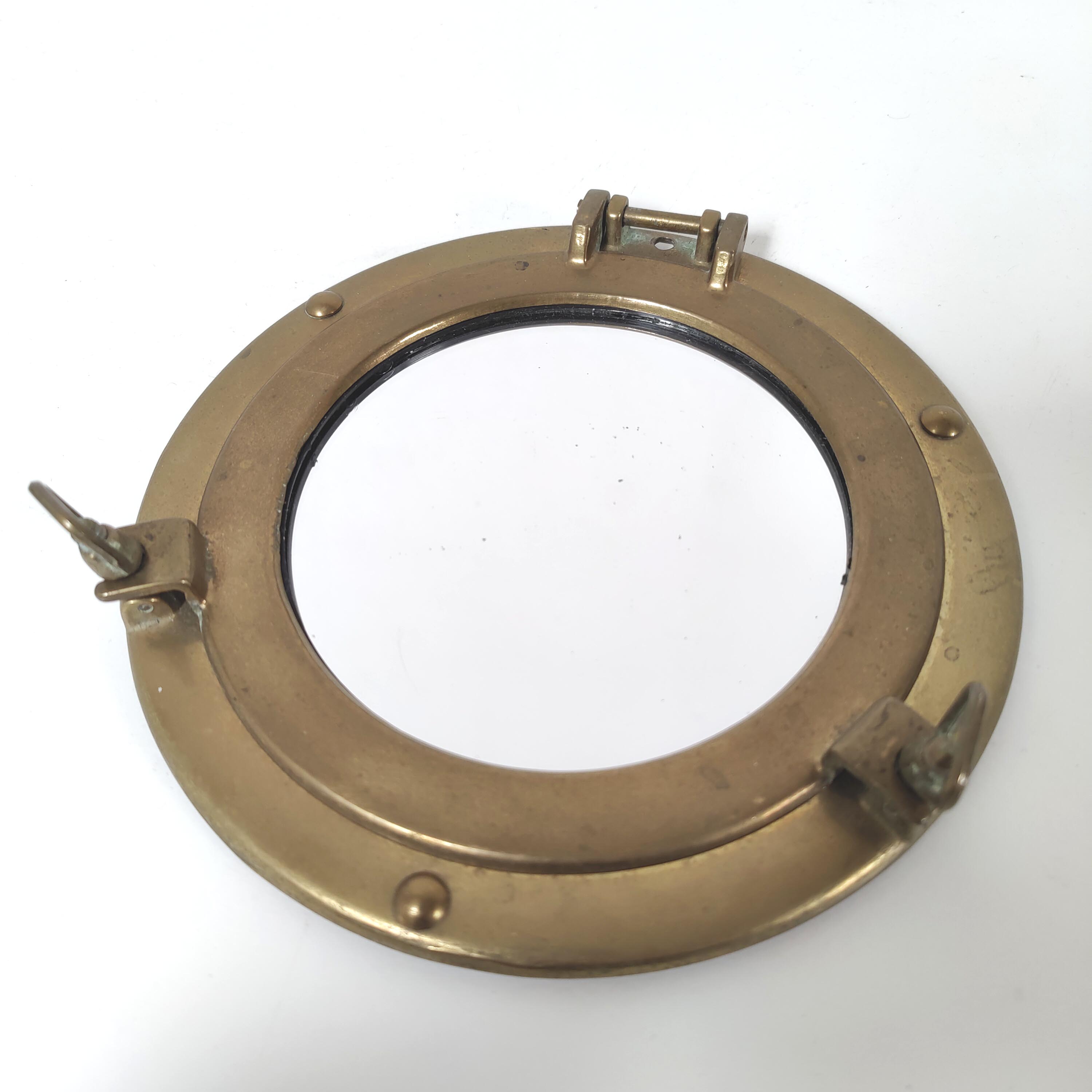 Mirror porthole brass diameter 20cm