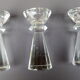 Glass candlesticks