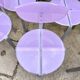 Serie de 8 chaises design en plexiglas parme