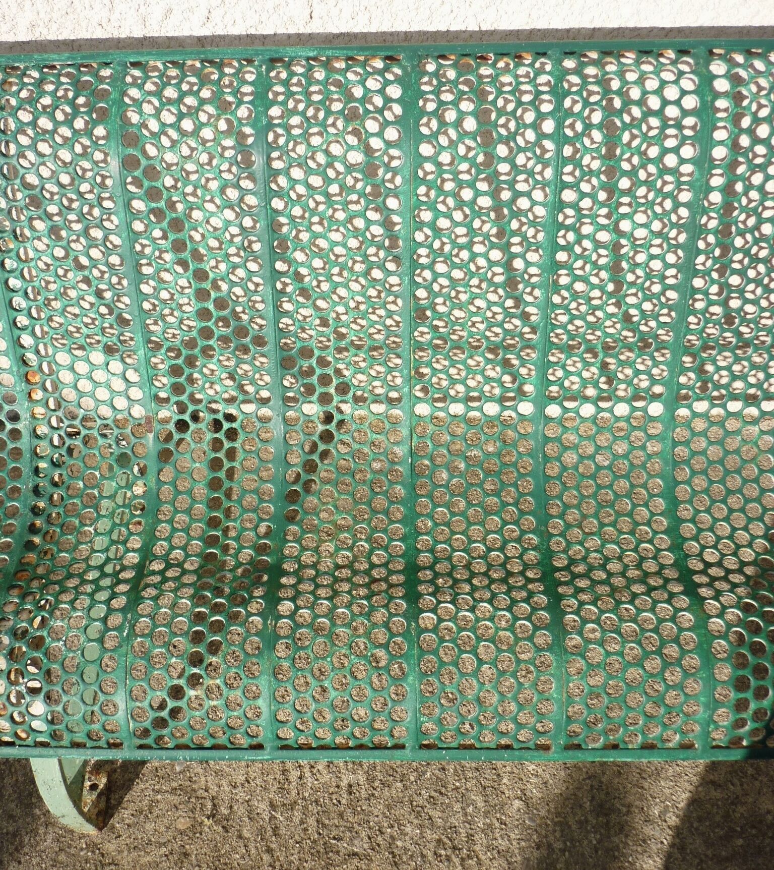 School bench or kindergarten, perforated metal, 50s/60
