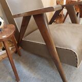 Midcentury green sky armchair