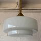 Lustre Art Déco opaline style Bauhaus
