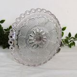 Flat, glass cake display