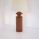 Large mid-century modern Danish teak table lamp