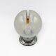 Italian Glass Lamp with Orange Details and Chrome Base, 1970s