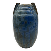 Vase art deco en grès émaillé de la manufacture pierrefonds