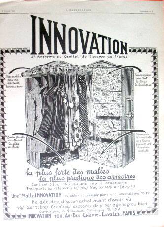 Malle cabine Wardrobe ancienne 1920 Coffre armoire Transatlantique Dressing