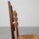 Mid-Century Brutalist Oak and Wicker Chair, Belgium, 1960
