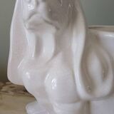 Cracked glazed faience in a zoomorphic design