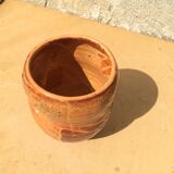 Vase avec coulures en grès émaillé