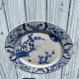 Creil and Montereau round dish in blue earthenware, "Japan" service