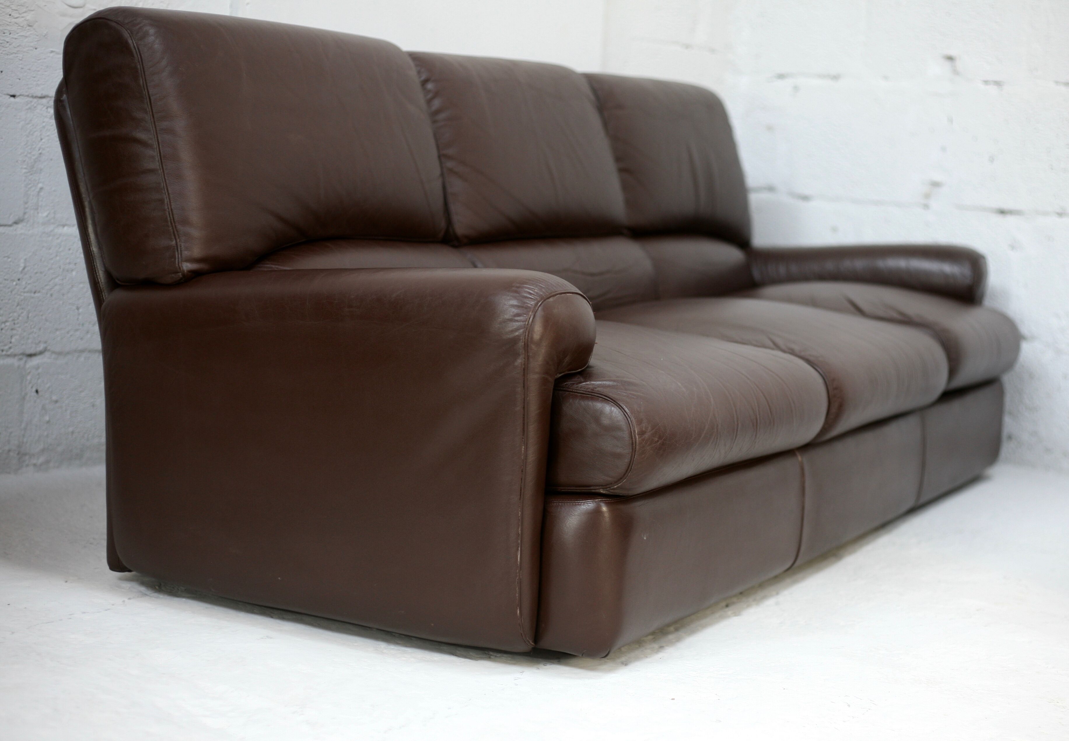 3-seater sofa and leather armchair, Steiner, France, circa 1970