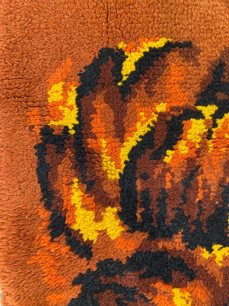 Tapis ancien français art déco 92x180 cm
