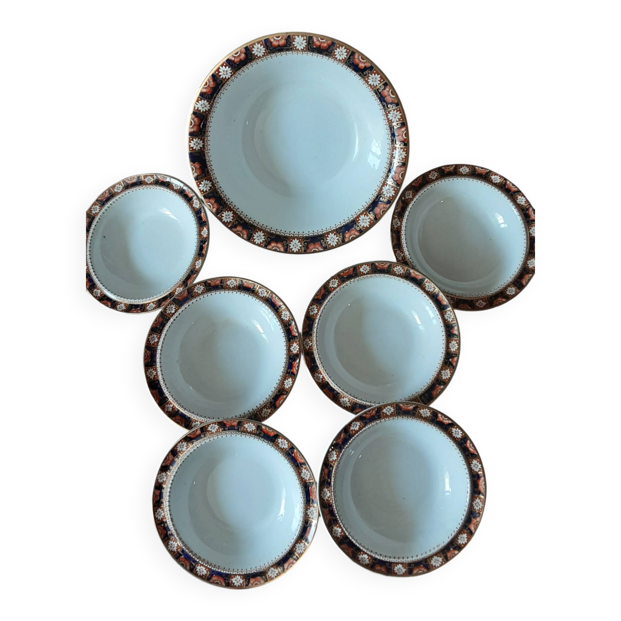 Bowl set and 6 cups England