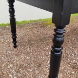 Louis Philippe style oval patinated bistro farm table - 1m90