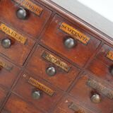 Antique Hardwood Apothecary Cabinet / Bank of Drawers, England, 19th Centur