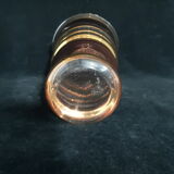 Fuchsia & gold glass art deco vase